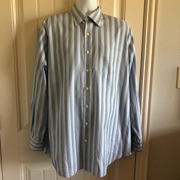 Peter Millar Other - Peter Millar Striped Hidden Button Down Shirt